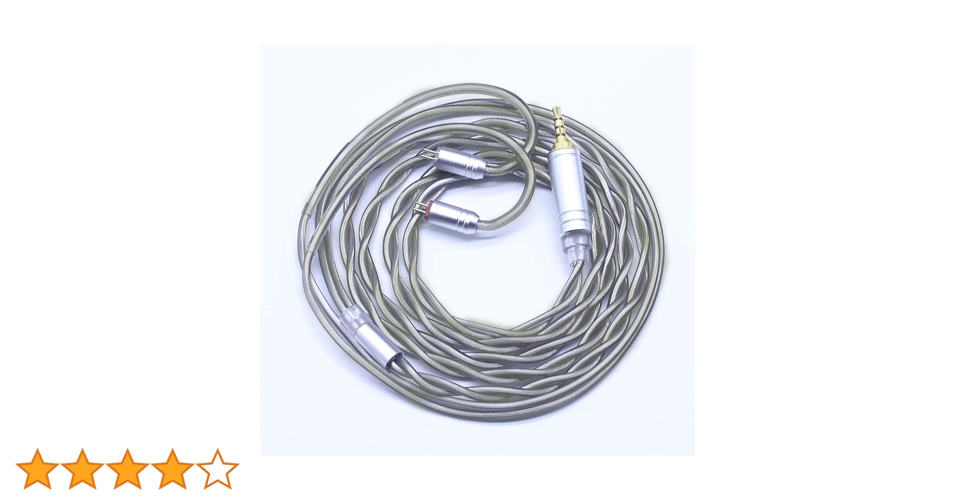 リケーブル可能イヤホン シルバー 約1.2m final ソフトシルバーコートケーブル 2Pin 4.4mm (1.2m) 銀